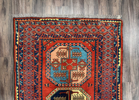 Hand Knotted Kazak Pile Rug