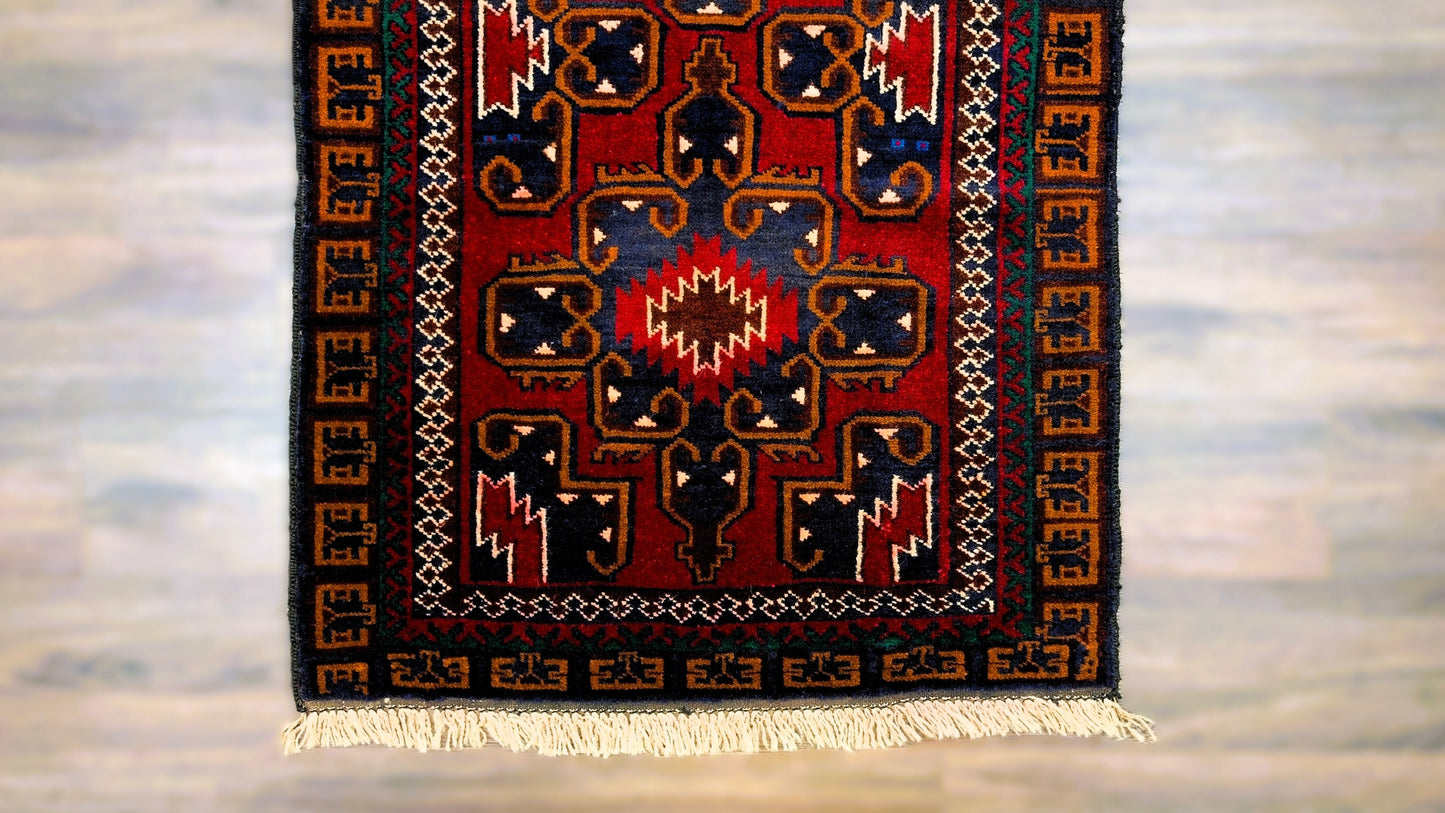 Afghani Hand Woven Wool Runner