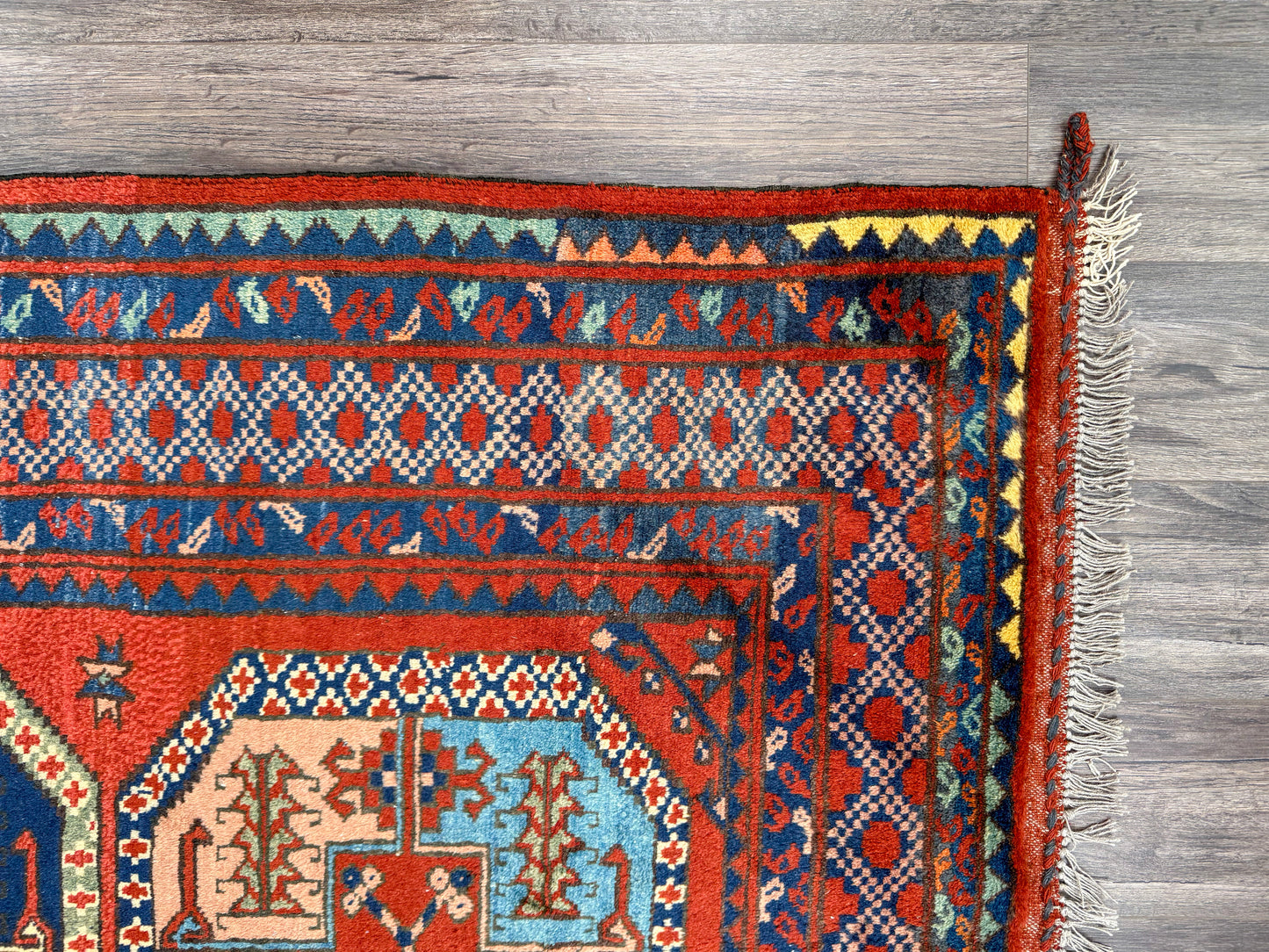 Hand Knotted Kazak Pile Rug